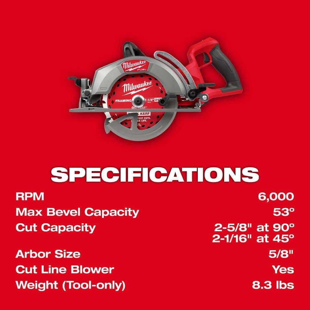 MILWAUKEE TOOL M18 FUEL 18V 7-1/4 in. Circular Saw