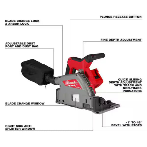 Milwaukee M18 FUEL 6-1/2 Plunge Track Saw